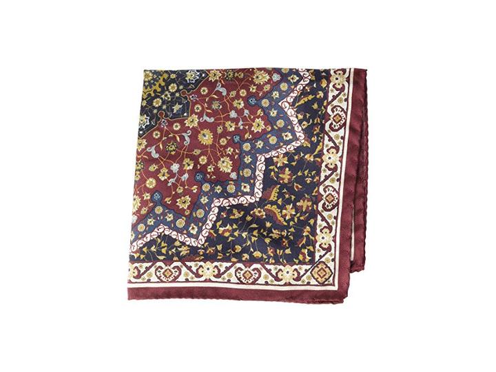 Eton Persain Carpet Print Pocket Square (burgundy) Ties