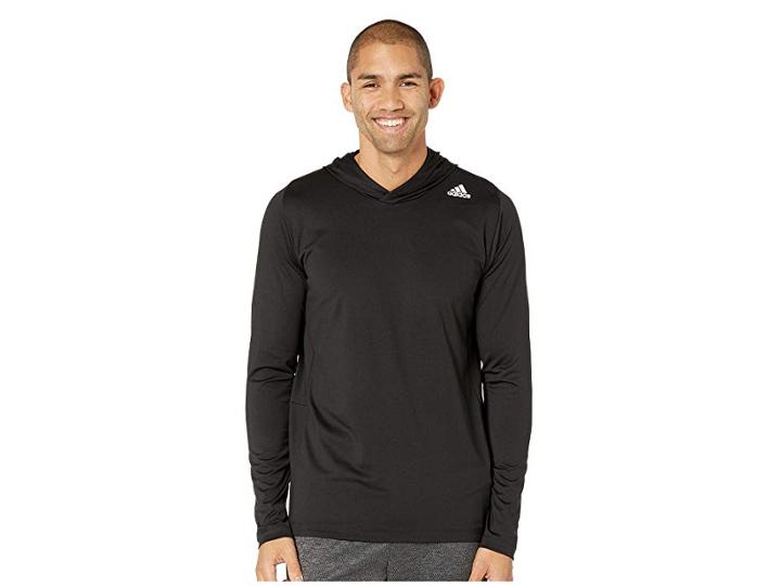Adidas Back To School Training Hoodie (black/black/white) Men's Clothing