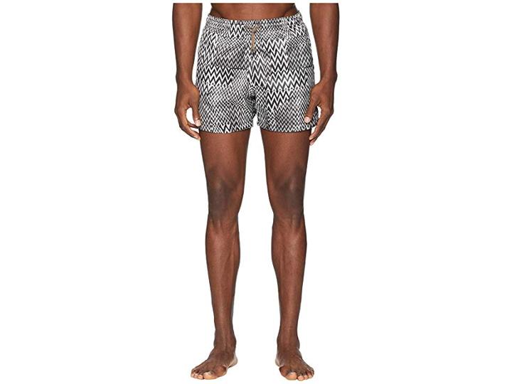 Missoni Mare Mare Jacquard Swim Shorts (black/white) Men's Swimwear