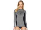 Billabong Surf Dayz Performance Fit Long Sleeve Rashguard (dark Athletic Grey) Women's Swimwear