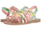 Toms Kids Huarache Sandals (little Kid/big Kid) (pink Tropical Palms) Girls Shoes