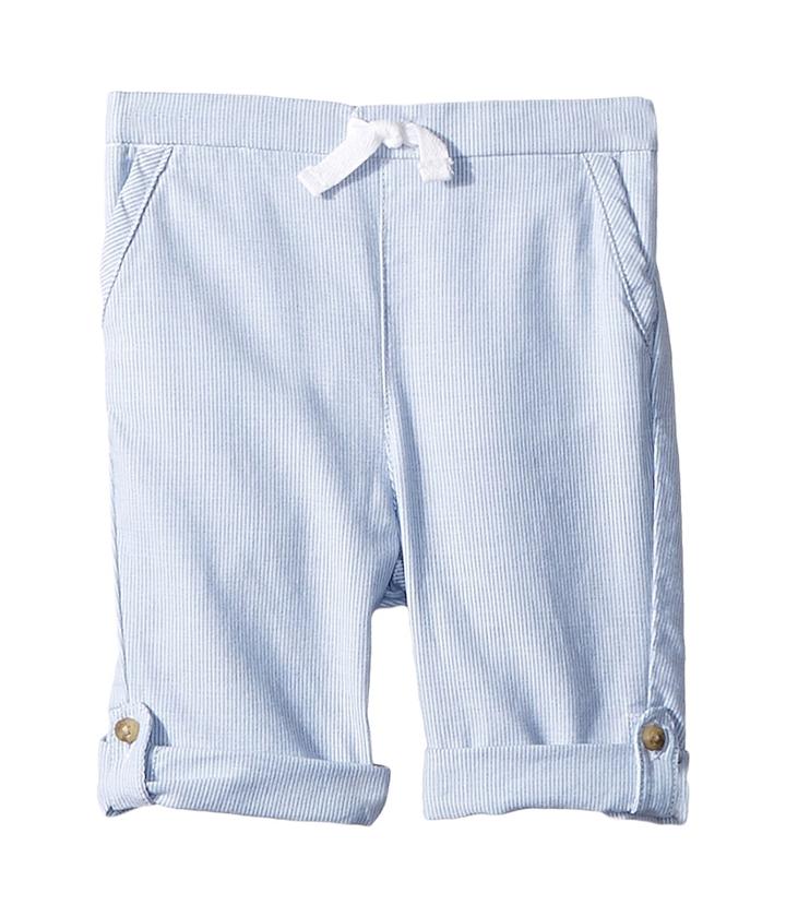 Janie And Jack Dobby Roll Up Pants (infant) (blue) Boy's Casual Pants