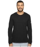 Adidas Cross Up Long Sleeve Tee (black/black) Men's Long Sleeve Pullover