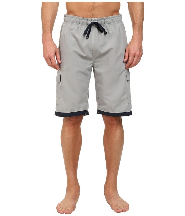 U.s. Polo Assn. 11 Double Side Stripe Cargo (limestone) Men's Swimwear
