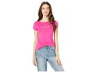 Bebe Dallas Logo Tee (very Berry) Women's Clothing