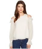 Intropia Cold Shoulder Ruffle Blouse (crystal) Women's Blouse