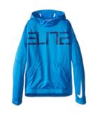 Nike Kids Elite Pullover Hoodie (little Kids/big Kids) (light Photo Blue/light Photo Blue/white/white) Boy's Sweater