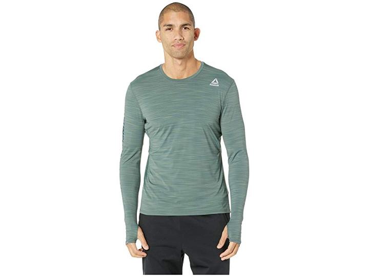 Reebok Running Activchill Long Sleeve Tee (chalk Green) Men's T Shirt