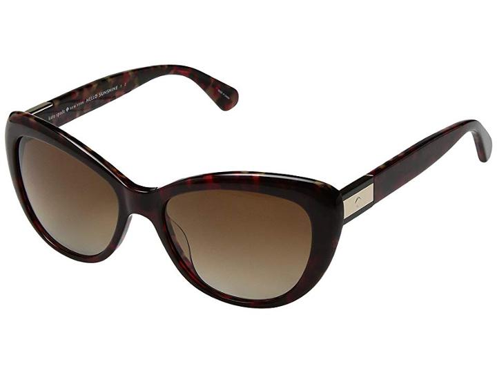 Kate Spade New York Emmalynn/s (burgundy Havana/brown Gradient) Fashion Sunglasses