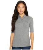 Lacoste 1/2 Sleeve Slim Fit Stretch Pique Polo (galaxite Chine) Women's Clothing