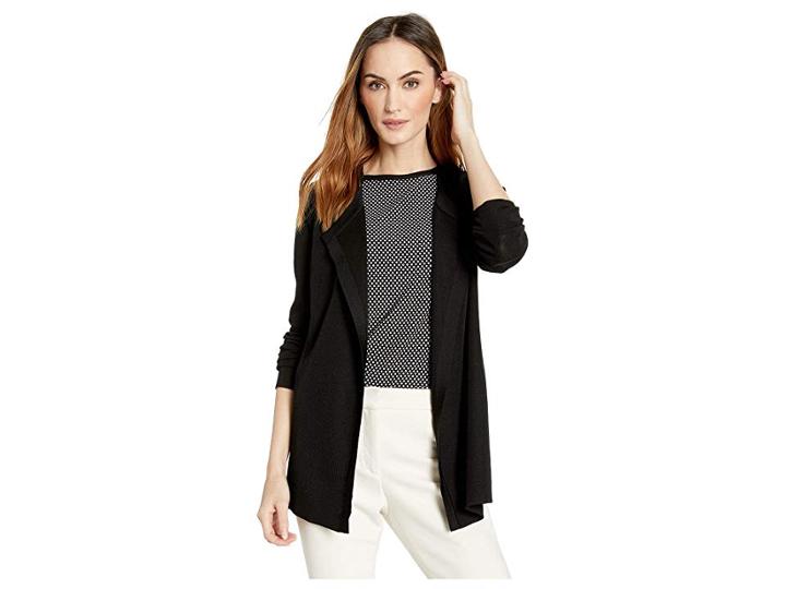 Anne Klein Drapey Cardigan (anne Black) Women's Sweater