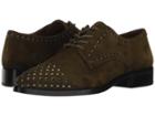 Frye Erica Stud Oxford (khaki Soft Oiled Suede) Women's Lace Up Casual Shoes