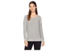 Chaser Cozy Knit Long Sleeve Crew Neck Dolman (heather Grey) Women's Long Sleeve Pullover
