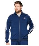 Adidas Big Tall Essentials 3s Tricot Track Jacket (collegiate Navy/white) Men's Coat