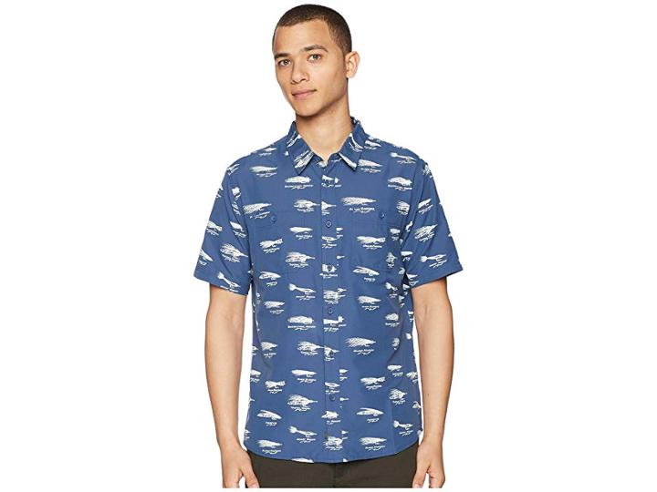 Quiksilver Waterman Wake Lures Technical Shirt (dark Denim) Men's Clothing