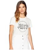 Juicy Couture Knit Jxjc Embellished Logo Graphic Tee (bleached Bone) Women's T Shirt