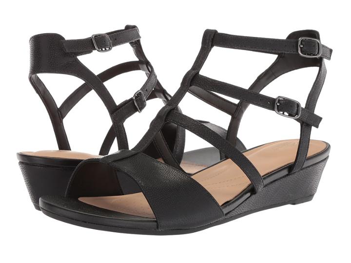 Clarks Parram Spice (black Interest Nubuck) Women's Sandals