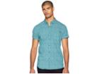 Rip Curl Modem Short Sleeve Shirt (aqua) Men's Clothing
