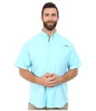 Columbia Big Tall Tamiamitm Ii S/s (coastal Blue) Men's Short Sleeve Button Up
