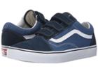 Vans Old Skool V ((suede/canvas) Dress Blues/true Navy) Men's Skate Shoes