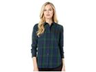 Lauren Ralph Lauren Patch Tartan Cotton Shirt (navy/green Multi) Women's Clothing