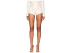 Pierre Balmain Gingham Gold Buttoned Shorts (salmon) Women's Shorts