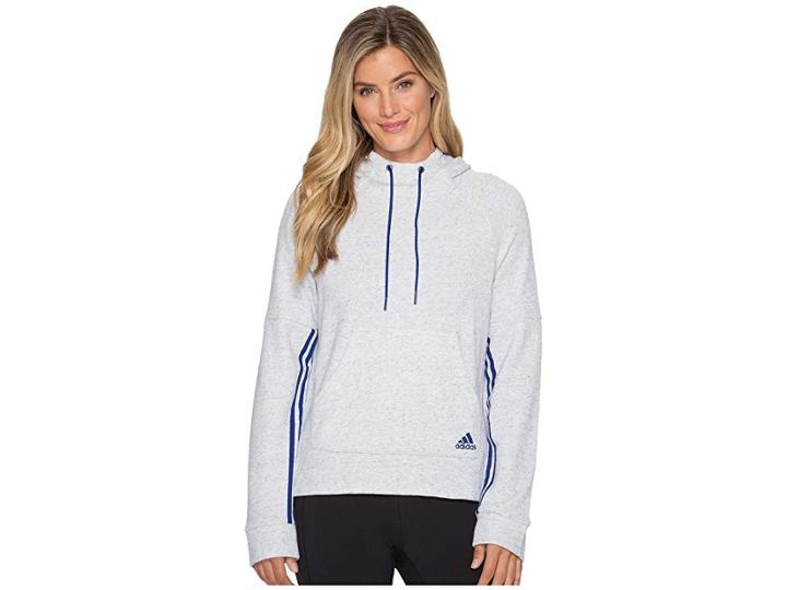 Adidas Sport2street Pullover Hoodie (mystery Ink) Women's Sweatshirt