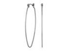 French Connection Oval Hoop Earrings (rhodium) Earring