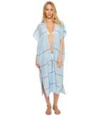 Echo Design Sunset Stripe Midi Cover-up (sky Blue) Women's Swimwear
