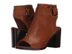 Frye Danica Harness (brown Smooth Vintage Leather) Women's Toe Open Shoes
