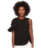 Sportmax Afro Cold Shoulder Top (black) Women's Clothing