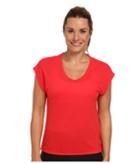 Nike Club Boxy Tee (action Red/action Red) Women's Short Sleeve Pullover