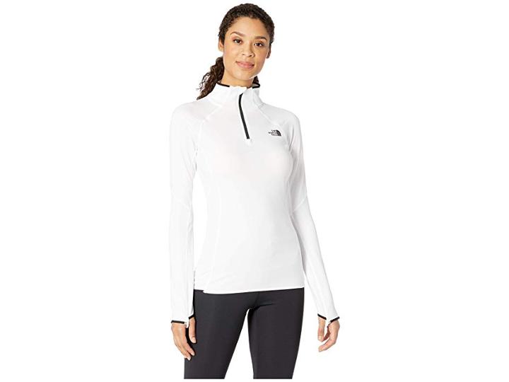 The North Face Purna Fd 1/4 Zip Top (tnf White/tnf Black) Women's Fleece
