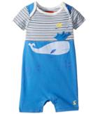 Joules Kids Applique Knit Romper (infant) (whitby Blue) Boy's Jumpsuit & Rompers One Piece