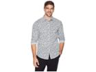 Perry Ellis Total Stretch Printed Mini Floral Shirt (bright White) Men's Long Sleeve Button Up
