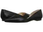 Marc Fisher Ltd Sunny D'orsay Flat (black Textured Leather) Women's Dress Flat Shoes