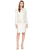Le Suit Shiny Fly Away Jacket Sheath Dress (champagne) Women's Dress
