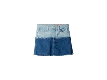 Blank Nyc Kids Color Block Denim Skirt (big Kids) (rapunzel) Girl's Skirt