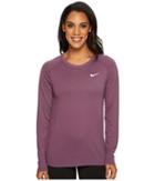Nike Breathe Long Sleeve Running Top (pro Purple) Women's Clothing