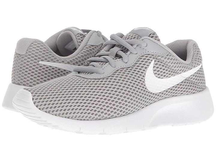 Nike Kids Tanjun Br (big Kid) (wolf Grey/white) Boys Shoes