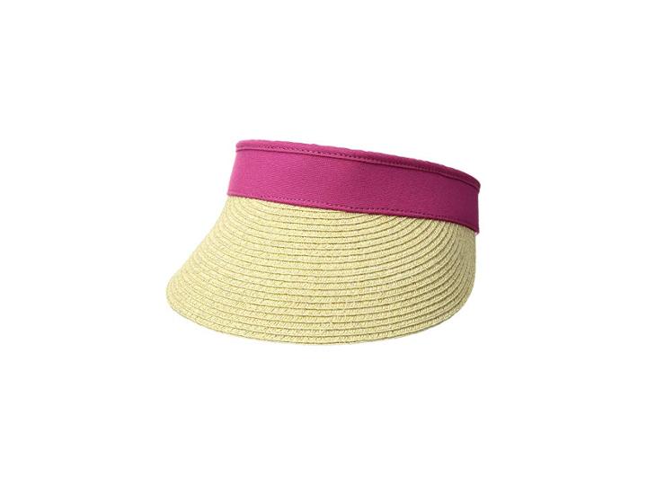 San Diego Hat Company Ubv044 Visor With Adjustable Canvas Band And Terry Cloth Interior Sweatband (hot Pink) Casual Visor