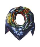 Echo Design Blooms Of Oceania Silk Square (navy) Scarves