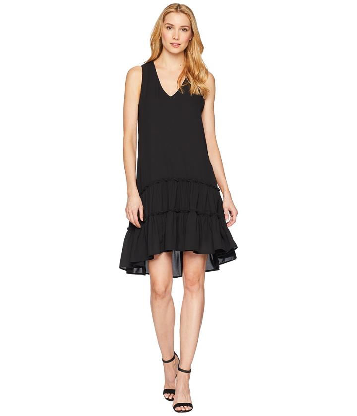 Karen Kane Ruffle Hem Dress (black) Women's Dress
