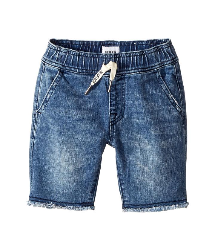 Hudson Kids Denim Pull-on Shorts In Dry Blue Wash (toddler/little Kids/big Kids) (dry Blue Wash) Boy's Swimwear