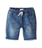Hudson Kids Denim Pull-on Shorts In Dry Blue Wash (toddler/little Kids/big Kids) (dry Blue Wash) Boy's Swimwear