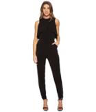 Catherine Catherine Malandrino Sen Halter Neck Jumpsuit W/ Draped Overlay (black) Women's Jumpsuit & Rompers One Piece