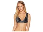 Seafolly Inka Stripe Longline Tri Top (black) Women's Swimwear