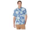 Tommy Bahama Monstera Geo Hawaiian Shirt (dockside Blue) Men's Clothing