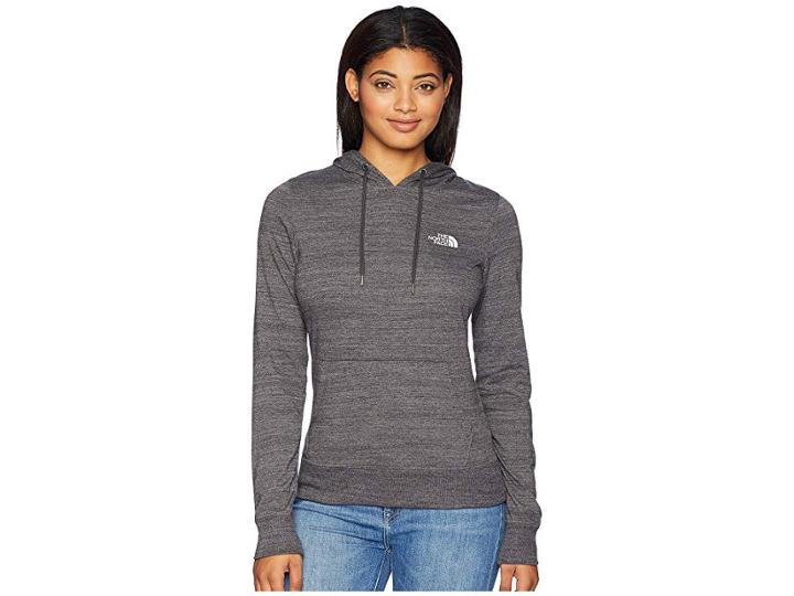 The North Face Lightweight Tri-blend Pullover Hoodie (tnf Dark Grey Heather/peyote Beige) Women's Sweatshirt