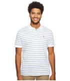 Polo Ralph Lauren Pima Polo Short Sleeve Knit (white/city Blue) Men's Clothing